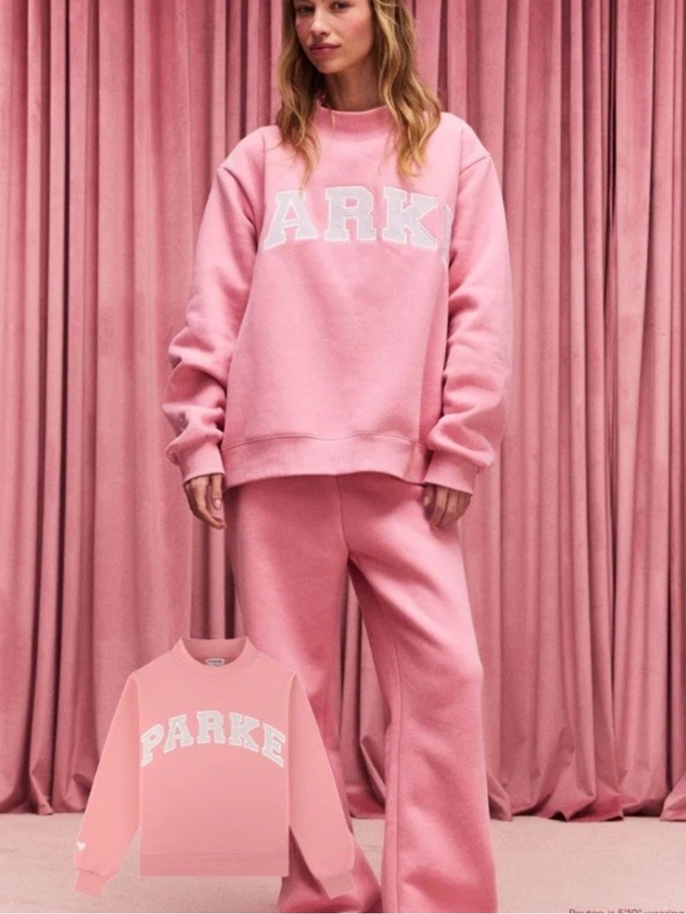 Parke Blush + Lavender Valentines Varsity Mockneck Sweater limited edition S/m
